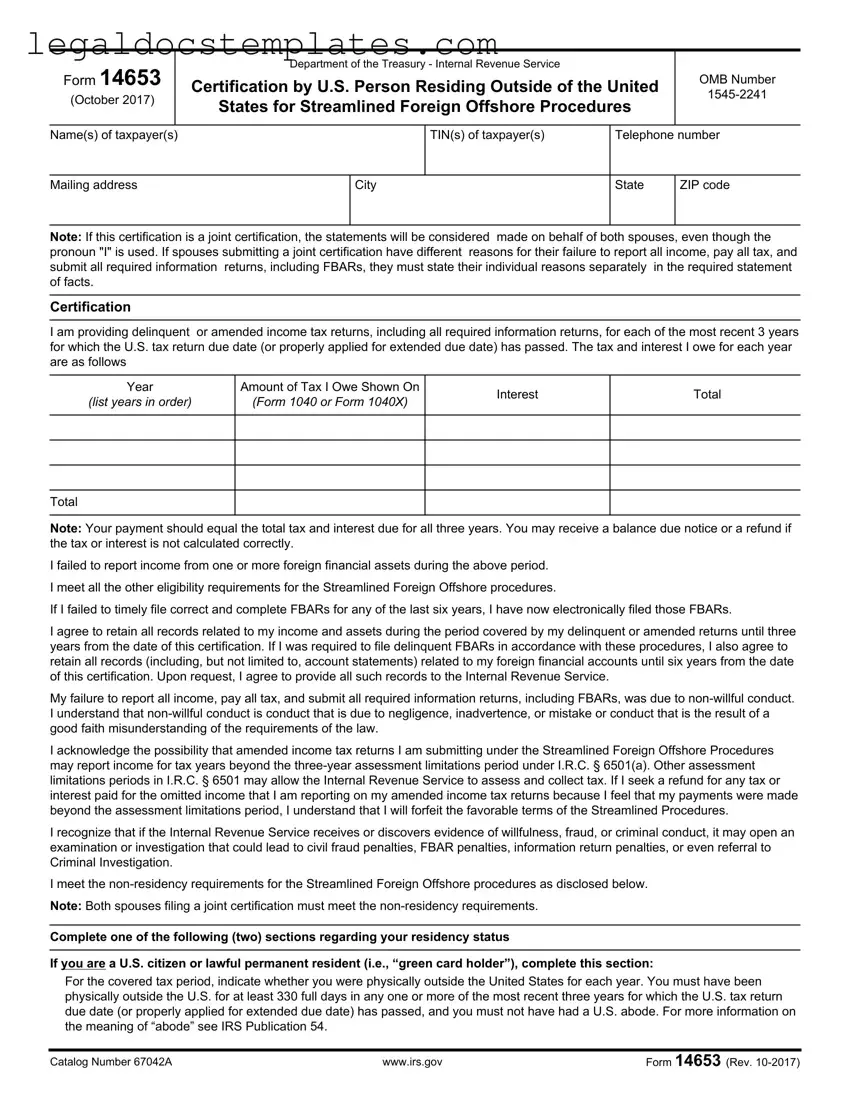 Fill Out Your 14653 Template