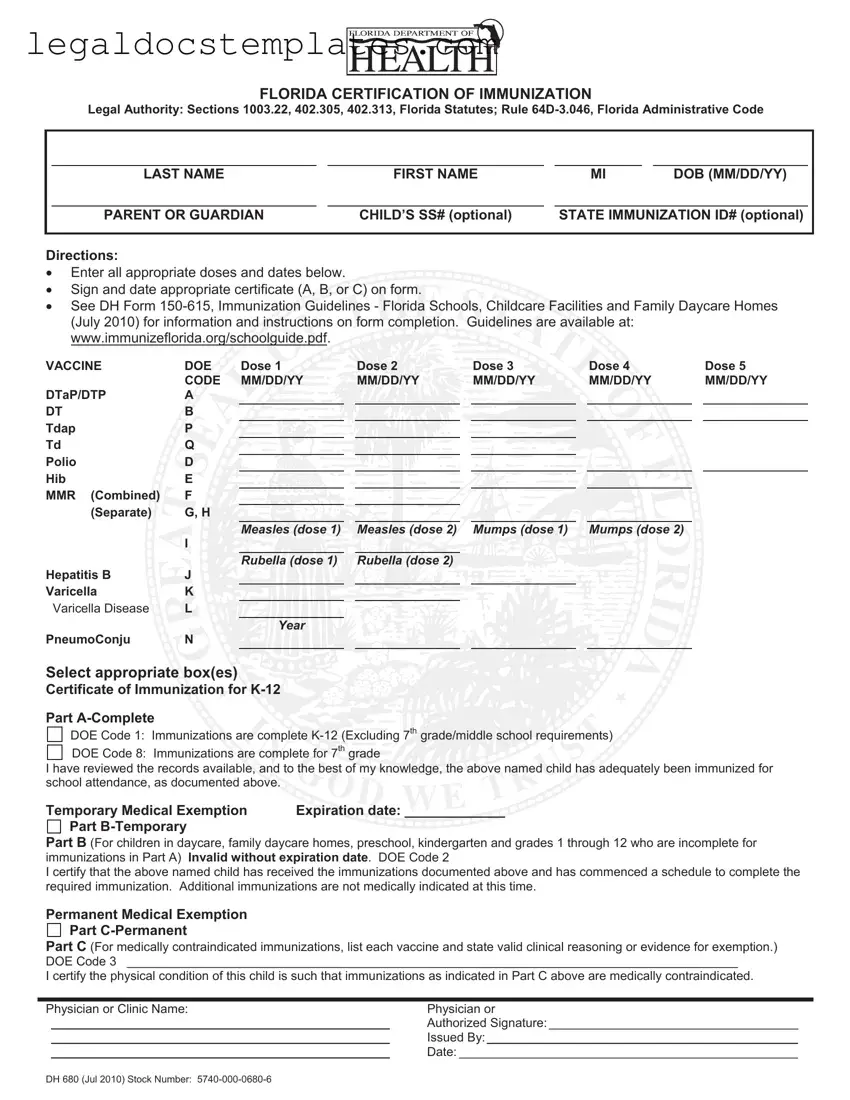 Fill Out Your 680 Template
