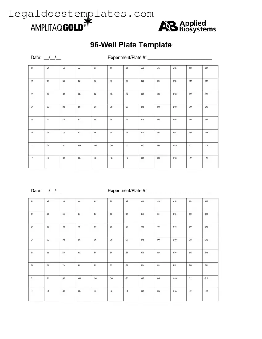 Fill Out Your 96 Well Template