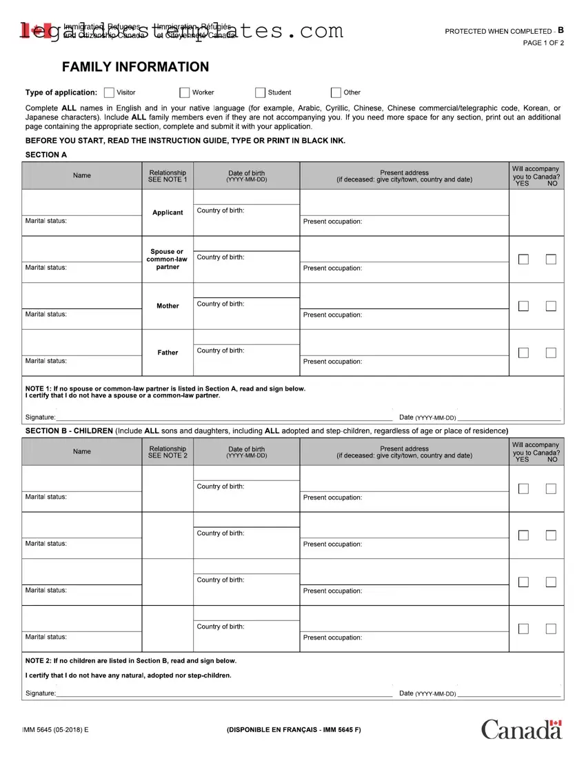 Fill Out Your Imm 5645 Template