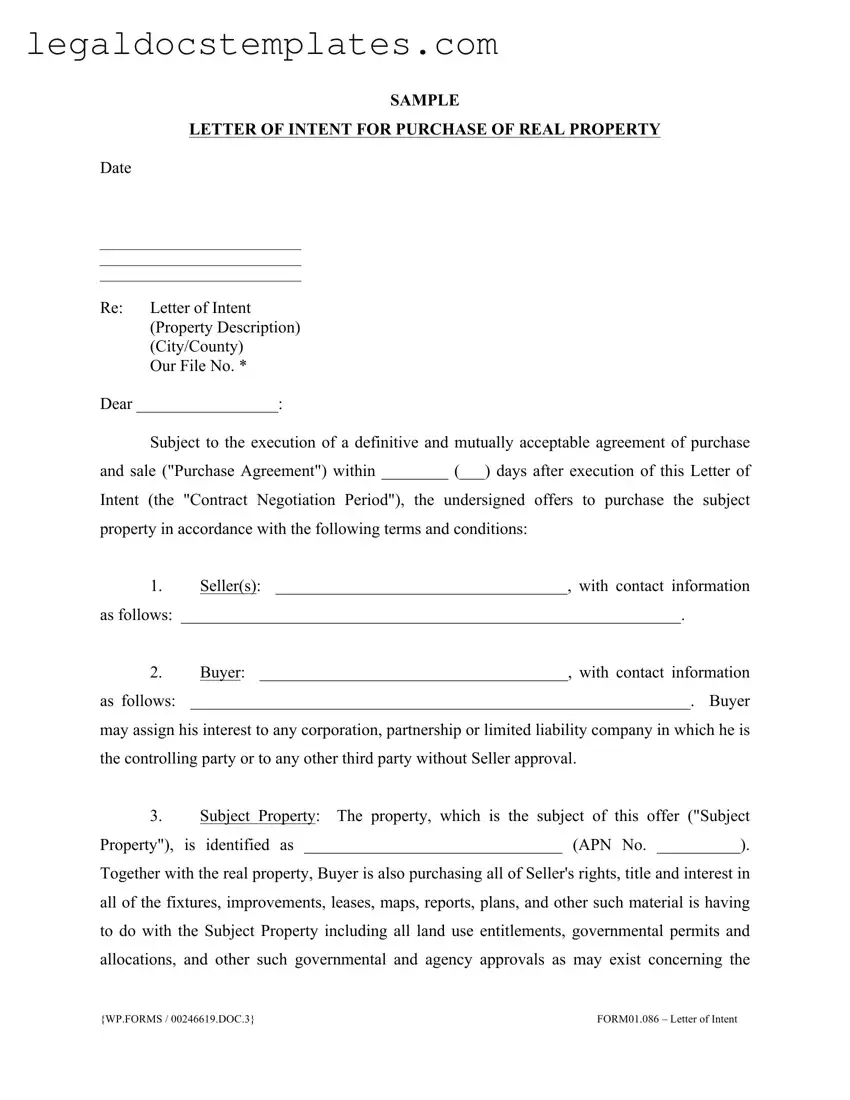 Fill Out Your Letter To Purchase Land Template