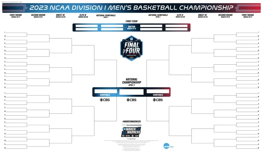 Fill Out Your NCAA bracket Template