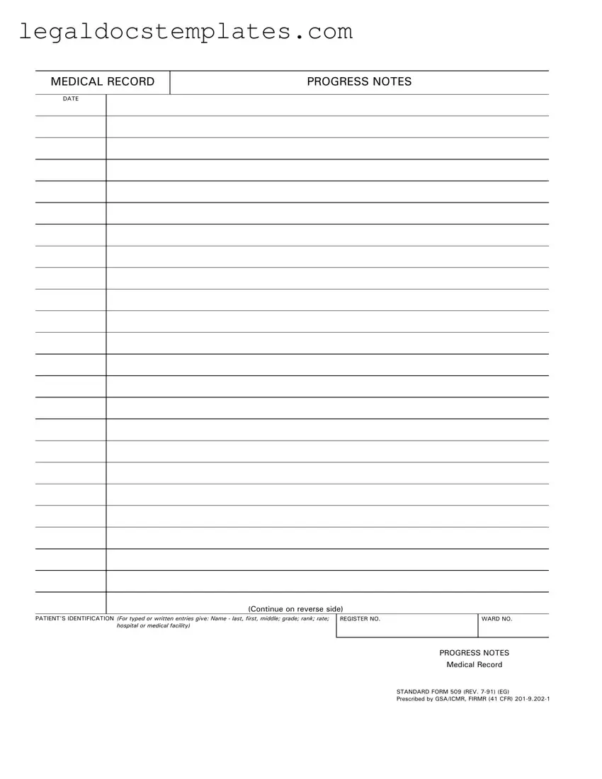 Fill Out Your Progress Notes Template