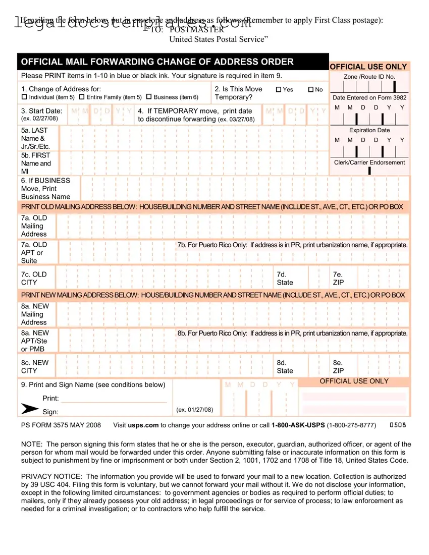 Fill Out Your PS 3575 Template