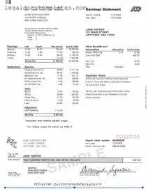 Fill Out Your Adp Pay Stub Template