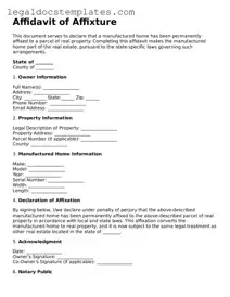 Printable Affidavit of Affixture Template