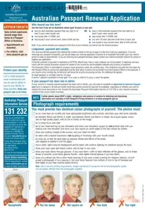 Fill Out Your Australian Passport Renewal Template