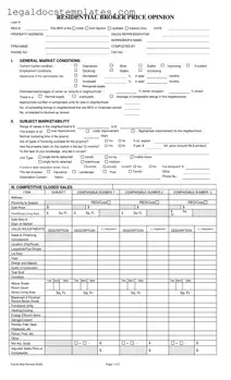 Fill Out Your Broker Price Opinion Template