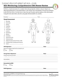 Fill Out Your Cna Shower Sheets Template