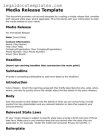 Printable Media Release Template