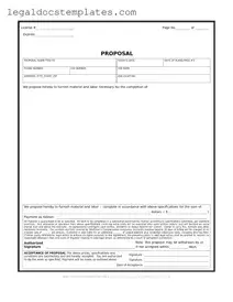 Fill Out Your Construction proposal form Template