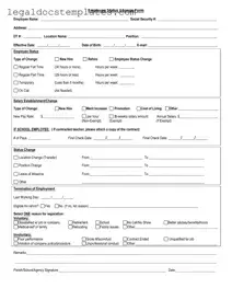 Fill Out Your Employee Status Change Template