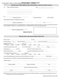 Fill Out Your Employment verification form Template