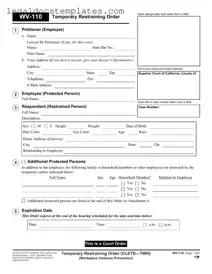 Fill Out Your Fake Restraining Order Template