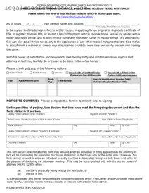 Fill Out Your Florida Vehicle POA form 82053 Template