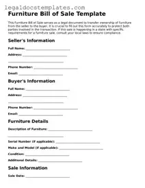 Printable Furniture Bill of Sale Template