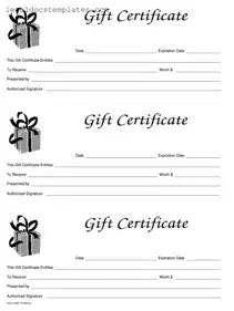 Fill Out Your Gift Certificate Template