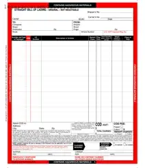 Fill Out Your Hazard Bill Of Ladden Template