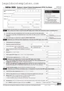 Fill Out Your IRS 940 Template