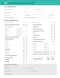 Fill Out Your Lyft Inspection Template