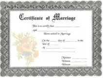 Fill Out Your Marriage Certificate Template