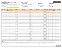 Fill Out Your Electrical Panel Schedule Template