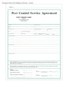 Fill Out Your Pest Control Contract Template