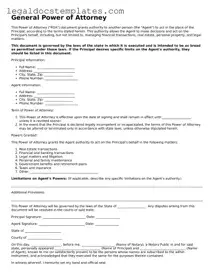 Printable Power of Attorney Template