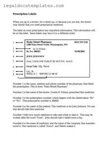 Fill Out Your Prescription Label Template