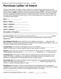 Printable Purchase Letter of Intent Template