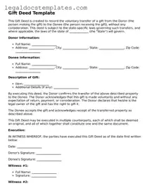 Printable Gift Deed Template