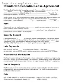 Printable Lease Agreement Template