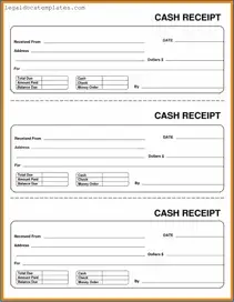 Fill Out Your Cash Receipt Template