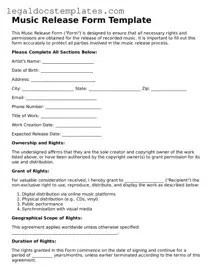 Printable Music Release Template