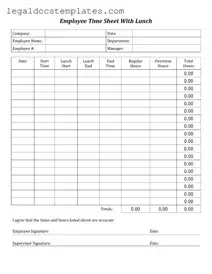 Fill Out Your Time Card Template