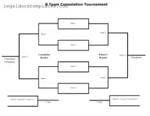 Fill Out Your Tournament Consolation Bracket Template