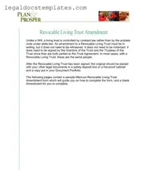 Fill Out Your Trust Amendment Template