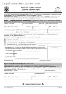 Fill Out Your USCIS I-9 Template