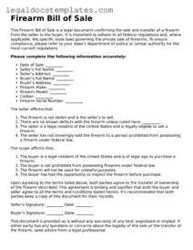Printable Firearm Bill of Sale Template