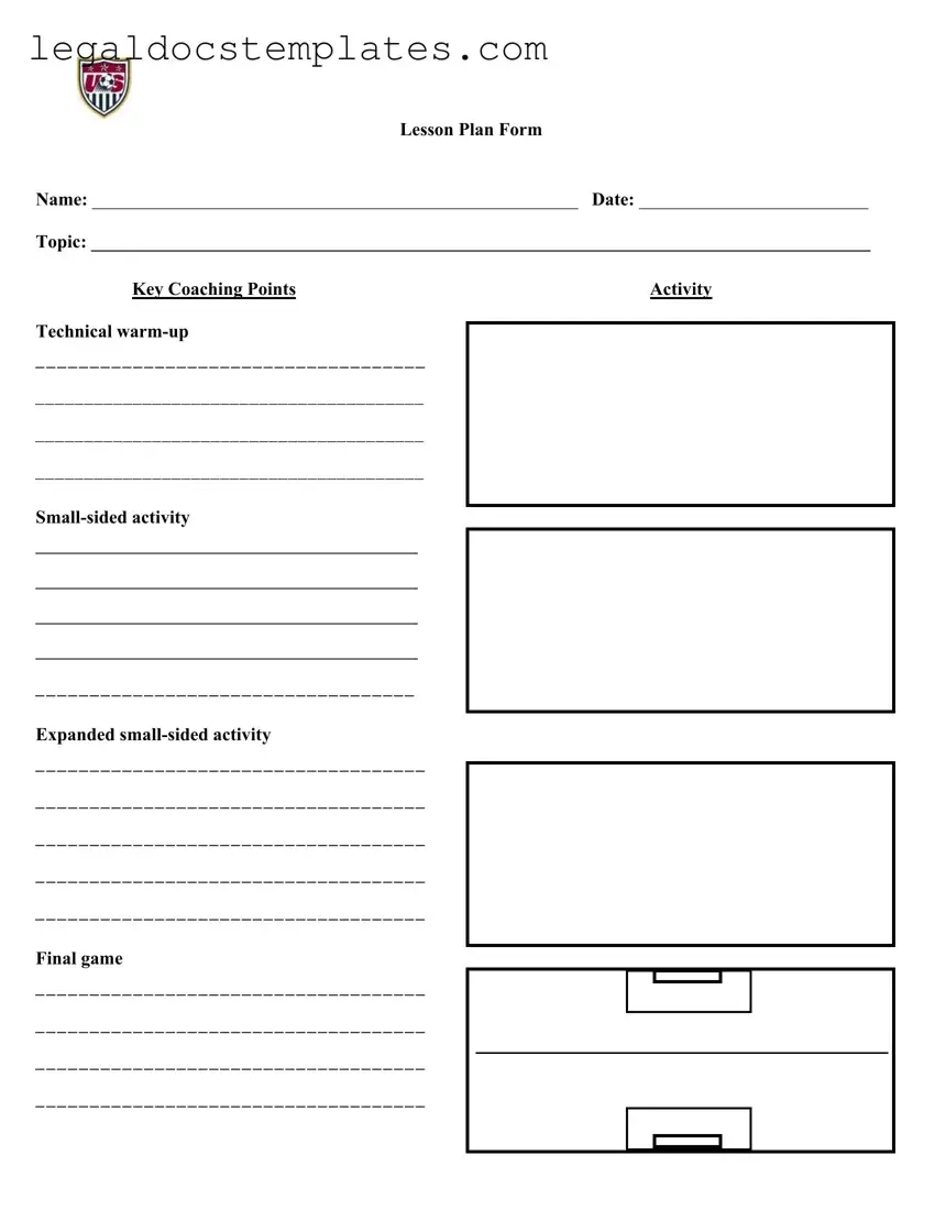 Fill Out Your Soccer Training Session Plan Template