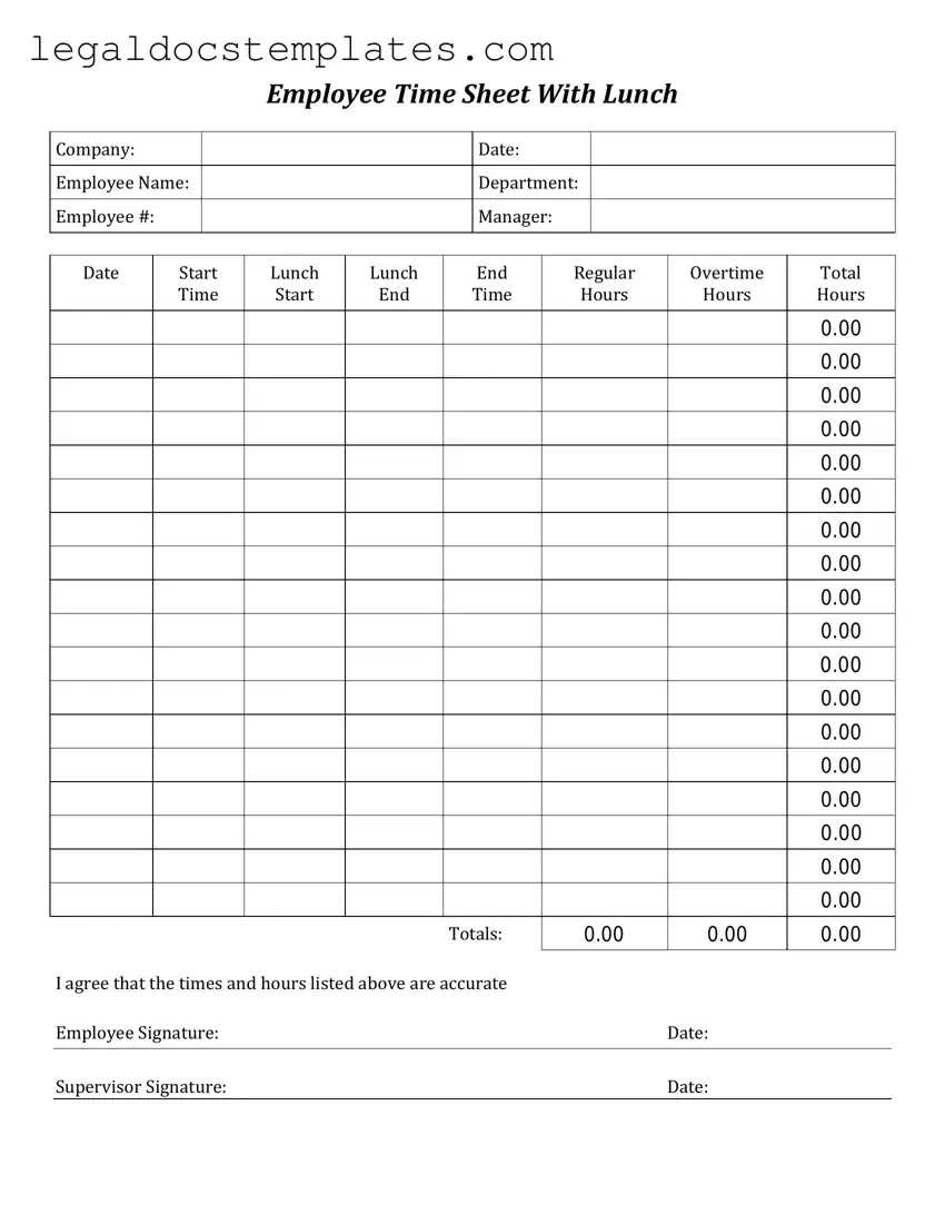 Fill Out Your Time Card Template