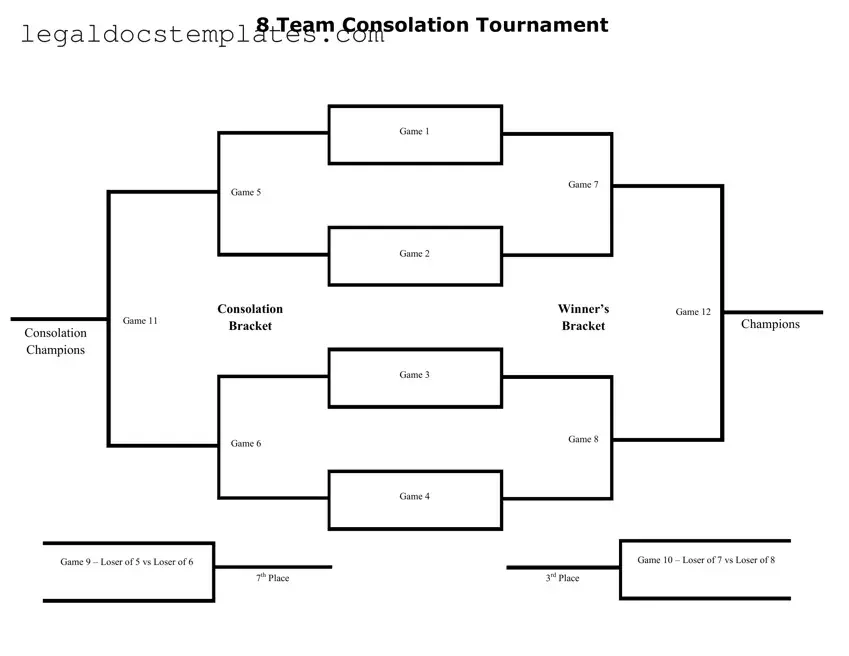 Fill Out Your Tournament Consolation Bracket Template